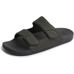 👑Men's Slide Sandals Grey Cushioned Comfortable Adjustable Slip On Shoes
